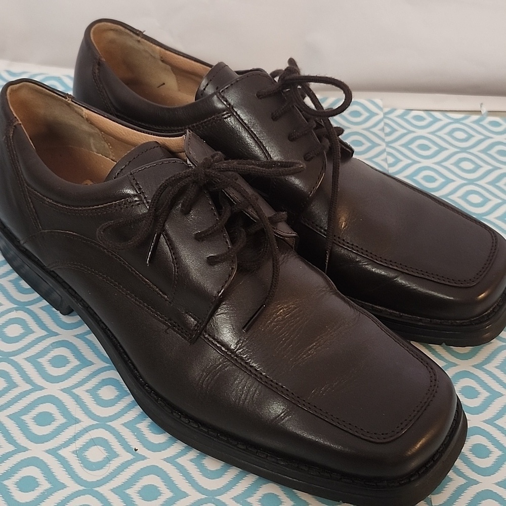 Nunn Bush NXXT Dark Brown Leather Lace-up Dress Shoes Men’s 9